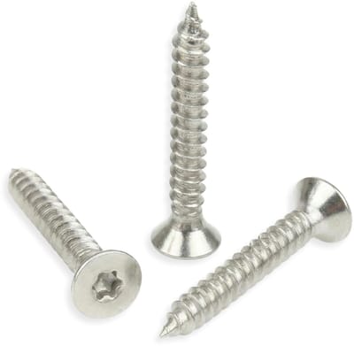 Roestvrijstalen houtschroeven A4: 6 x 50 mm | verzonken kop TORX (TX) | roestvrij staal A4 (V4A / AISI 316) | constructie/spaanplaat/terras/enz.: 400 stuks ProRaje