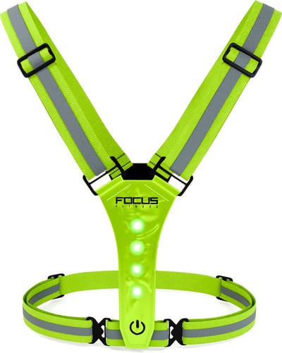 Focus Fitness - Hardloopvest - Veiligheidsvest - Verlicht - Oplaadbaar - Groen