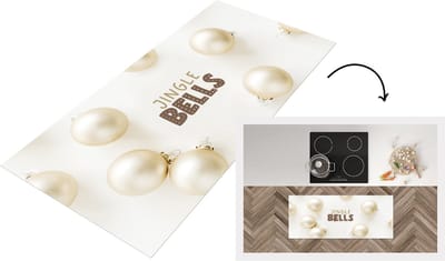 Keukenloper - Loper keuken - Kerst - Wit - Quote - 120x50 cm - Keukenloper vinyl