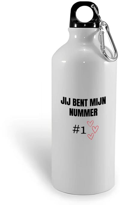 Hacebo® - Jij bent mijn nummer één waterfles - Liefde - Iemand die je in het zonnetje wilt zetten - nummer 1 - leuke cadeau - kado - verjaardag - geschenk - water fles - 400ML