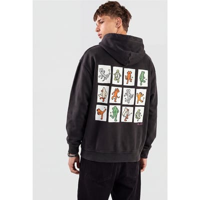 A.LAB Foot Bag Squad Boxy Hoodie zwart