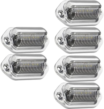 Led Kentekenplaatverlichting - Nummerplaatlampen - Voertuig Verlichting - Energiezuinig Ontwerp - 6.6 x 3.3 cm - Zilver