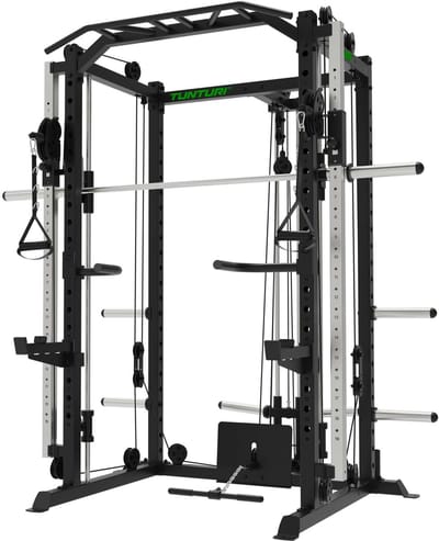Tunturi SM90 Krachtstation - Fitness homegym - Fitnessapparaat - Compact voor thuisgebruik - Smith Machine - Full Smith - Compact - Incl. gratis fitness app