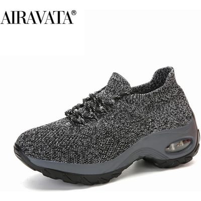 Damesmode vrijetijdsschoenen Verhoogde schudschoenen Luchtkussen Ademende antislip-sneakers 37