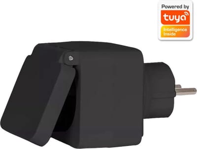 Denver Slimme Stekker - Alleen geschikt voor NL - Tijdschakelaar - Smart plug - Indoor & Outdoor - Met app voor iOS en Android - Amazon Alexa - Google Home - TUYA - Waterproof - PLO108