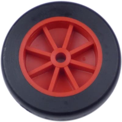 Kunststof Wiel - Vervangend wiel - Fiets reparatie - Duurzaam materiaal - 73mm diameter - Rood