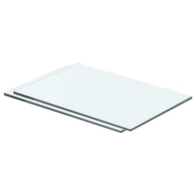 vidaXL - Schappen - 2 - st - 40x20 - cm - glas - transparant