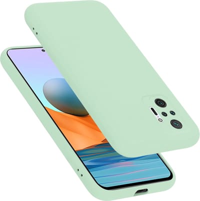 Cadorabo Hoesje geschikt voor Xiaomi RedMi NOTE 10 PRO in LIQUID LICHT GROEN - Beschermhoes gemaakt van flexibel TPU silicone Case Cover