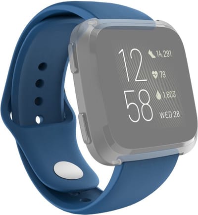 Hama Polsband Voor Fitbit Versa 2/Versa (Lite) Vervangende Sil. Polsband Blauw