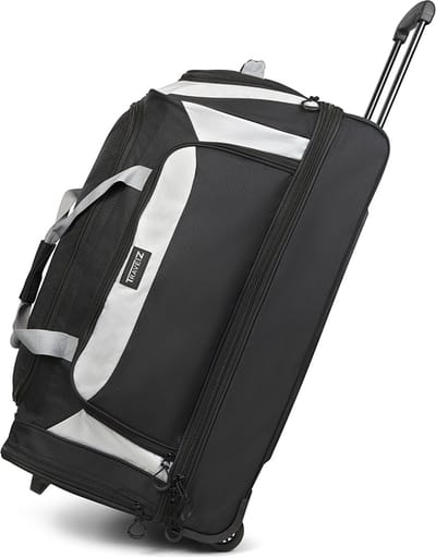 TravelZ Reistas met wielen 96 liter – Weekendtas met doordacht ondervak en trekstang – Wieltas Zwart