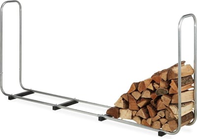 Haardhoutopslag - Houtopberging Verstelbaar Staal Zilver 103-168-230-36 cm