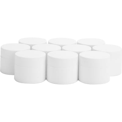 10 pièces Bouteille Pot Vide pour Crème Visage Rechargeable DIY Contenant pour Gel Hydratant pour la Peau (10g   pièce) white