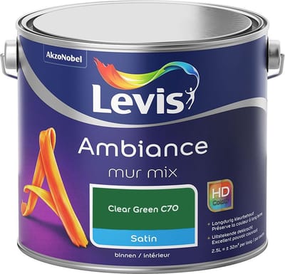 Levis - Ambiance Mur Satin Mix - Clear Green C70 - Mengverf - 2,5 L