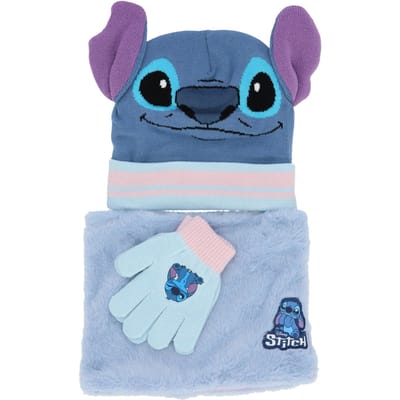Lilo & Stitch Winterset - Muts - Col - Handschoenen - Lichtblauw