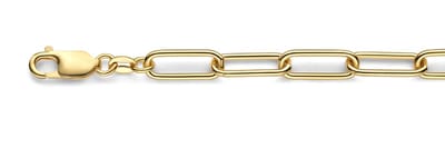Mori Gold Filté 6,0mm brede armband, Closed-for-Ever, lange Ronde buis, goud gevuld 1/20