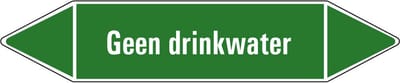 Geen drinkwater leidingmarkering op vel 75 x 17 mm - 8 per vel