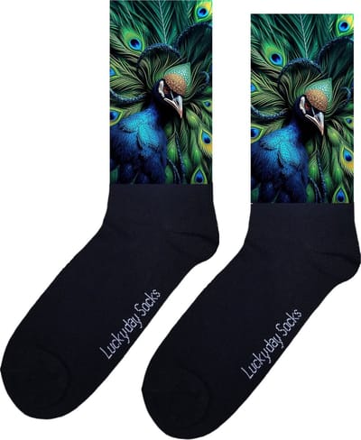 Pauw - Opkikker - Grappige sokken - Valentijn cadeau - Verjaardag cadeau - Trendy nu - Leuke sokken - Trots op jou - Vrolijke sokken - Cadeautje - Grappig cadeau - Kerst Sokken - Vaderdag - Moederdag - Mooi mens - Socks maken Happy - 37-44