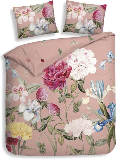 Heckettlane Flores Dekbedovertrek - Tweepersoons - 200x200/220 cm - Pink