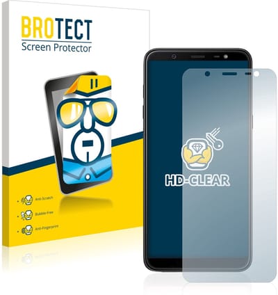 BROTECT - Screenprotector voor Samsung Galaxy J8 2018 - Folie Beschermfolie transparant 2 Stuks