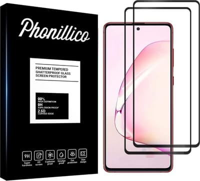Screenprotector voor Samsung Galaxy Note 10 Lite - 2 stuks Beschermglas van glas Transparante glazen schermbeschermfolie met zwarte randen