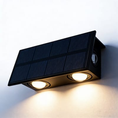 Energiebesparende Solar Buitenwandlamp Up & Down - Automatisch Aan 's Nachts - Waterdicht - Decoratieve Verlichting voor Schutting, Balkon, Muren & Terras