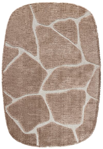 Rugsman Kyoto 014.0067.7222 SH2 Vloerkleed - 200 x 290 cm - Bruin - Organisch - Polyester - Eetkamer, Woonkamer, Slaapkamer - Abstract - Modern