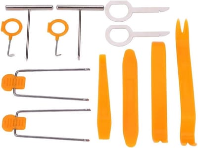 Auto Bekleding Gereedschap - Demontage Tool - Interieur Reparatie - 12-Delige Set - Oranje Set - Oranje