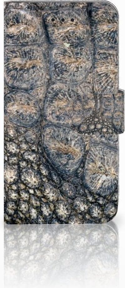 Apple iPhone X | Xs Telefoonhoesje met Pasjes Krokodillenprint
