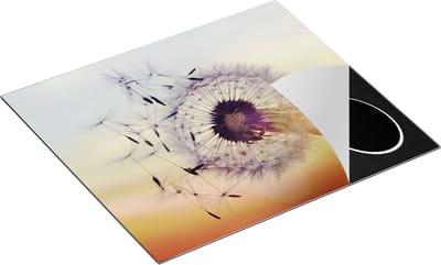 Chefcare Inductie Beschermer Paardenbloem tijdens Zonsondergang - 60x50 cm - Afdekplaat Inductie - Kookplaat Beschermer - Inductie Mat