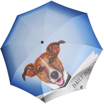 doppler Paraplu Modern.Art Long Automatic Daily Dog Blauw Veelkleurig