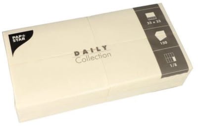150 Servetten DAILY Collection 1/8 vouw 32 cm x 32 cm bordeaux