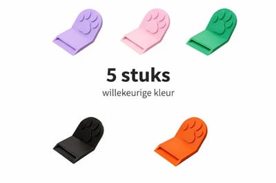 Blikopeners Set 5 Stuks – Voor Katten- & Hondenvoer Blikken – Nagelbescherming – Herbruikbare Blikopener – Geschikt voor Drankblikjes & Voerblikken