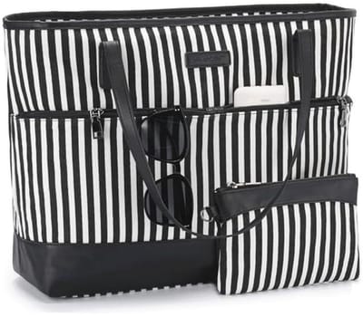 Laptoptas voor dames 15,6 inch - Waterdichte schoudertas met bagagehoes voor werk en reizen