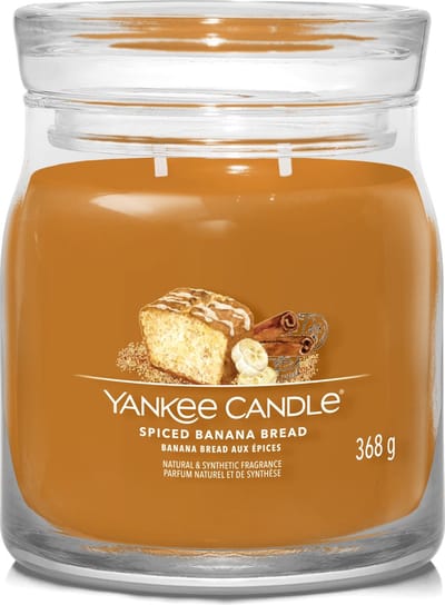 Yankee Candle - Spiced Banana Bread Medium Geurkaars - 50 branduren - 2 lonten