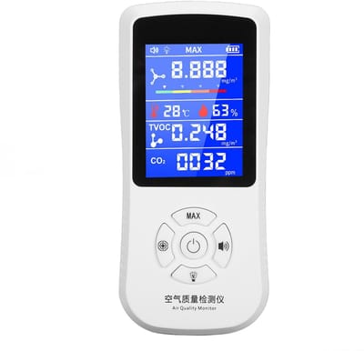 OmGoods - Dailygoody Luchtkwaliteitsmonitor - CO2 - Realtime Gegevensregistratie - 2,8 inch LCD - Multifunctionele Luchtgasdetector - Geschikt voor ...