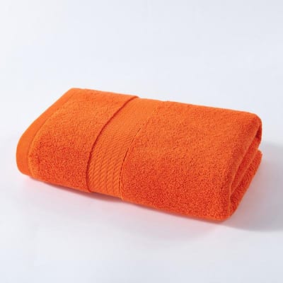 Puur Katoen Volwassenen Grotere Handdoeken Badhanddoeken Effen Badhanddoeken Grotere Absorberende Gezichtsdoekjes 50*100CM orange