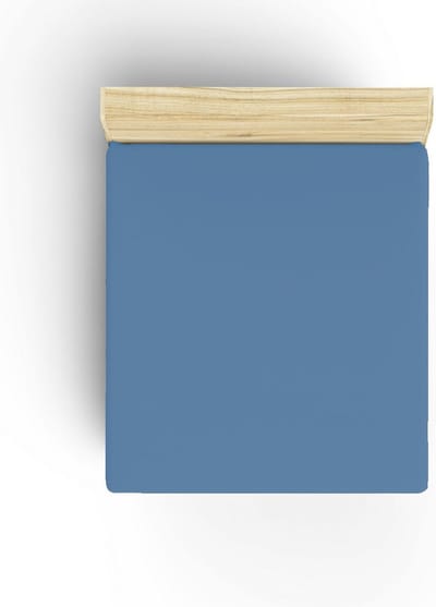 Asir - Ranforce Super King Hoeslaken - Blauw - 180 x 230 cm - 100% Katoen