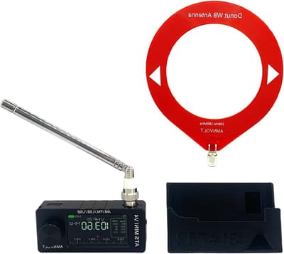 Draagbare Radio - Ontvanger - Reizen Kamperen - Volledige Band Dekking - 19 inch IPS - Metaal Rood