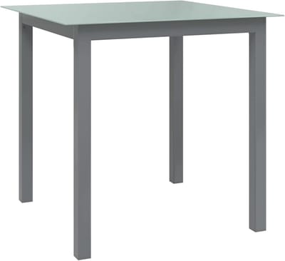 Tuintafel Vierkant - Buitentafel Terrastafel - Buiten Eten - Aluminium Frame - 80x80x74 cm - Antraciet