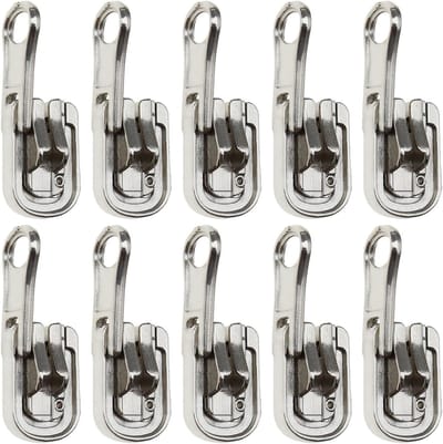 Ritsen Reparatie Kit - Vervangende Ritsen - Kleding Repareren - Omkeerbaar en Dubbelzijdig - 37x12mm - Zilver