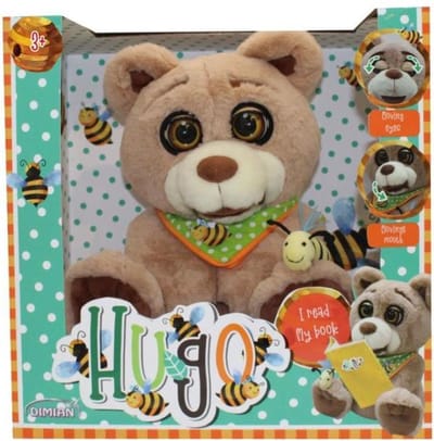NL Plush Hugo With Moving Eyes, Mouth & Three Fairy Tales Total 9 Minutes In Dutch Or French Version (No Book).