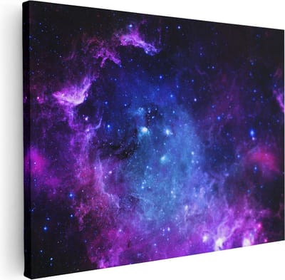 Artaza Canvas Schilderij Universum - 40x30 cm - Klein - Wanddecoratie Sterrenhemel - Muurdecoratie Ruimte - Schilderijen Op Canvas Abstract