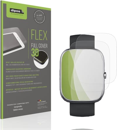 dipos FLEX – 2x Matte Screenprotector geschikt voor taopodo S80X-HHH | Volledige Schermbescherming | Case-Friendly