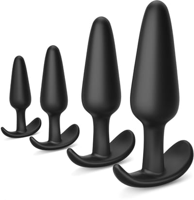 Lzwintrading - Buttplug Set - 4 Delige Siliconen Buttplugs Set voor Mannen en Vrouwen - Sex Toys voor Koppels - Anale Speeltjes - Anaal Dildo - Anale Plug - Ø2,1cm Ø2.4cm Ø3.1cm Ø4.0cm