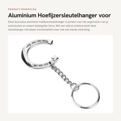 Dailygoods- Hoefijzersleutelhanger Duurzaam - Sleutelhanger Auto - Sleutellabels - Sleutelhanger Maken - Toegangscontrole - Trendy Ontwerp