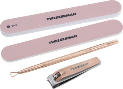 Tweezerman Rose Gold Manicure Set – Luxe Nagelverzorgingsset Met Roestvrijstalen Tools – Inclusief Nagelknipper En Vijl Voor Complete Verzorging – Voor Perfecte Nagels – Duurzaam & Hygiënisch – Beauty Must‑Have Cadeau‑Set - Voor Dagelijks Gebruik