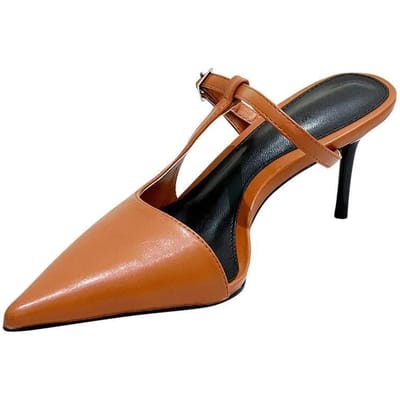 Sexy spitse pantoffels dames hoge hakken muiltjes schoenen zomer mode jurk slingback sandalen pumps slippers mujer slides 39