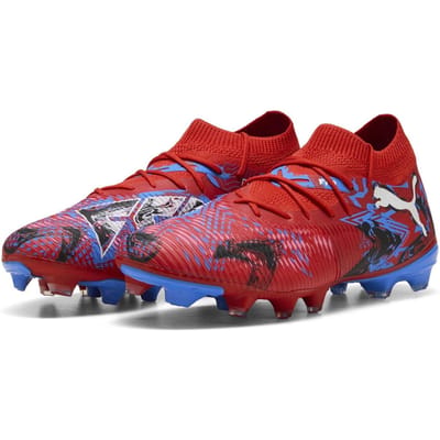 Puma Future 8 voetbalschoenen voor heren, geschikt voor stevige ondergrond (Rood/Blauw)