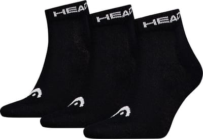 HEAD unisex 3P quartersokken elements zwart