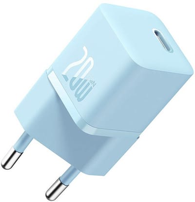 Baseus GaN Mini 1C Netwerkoplader, 20W, 3A, 1 x USB-C, Blauw CCGN050103